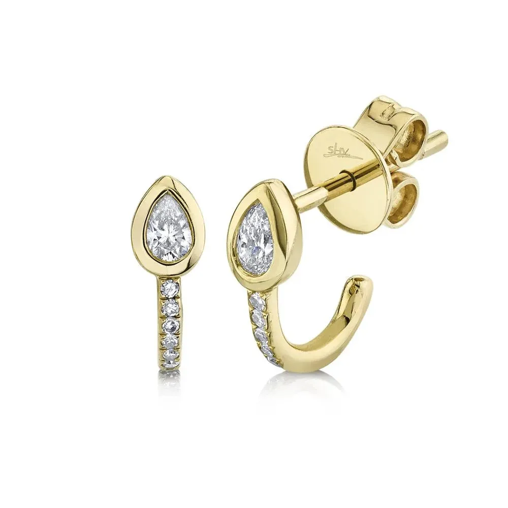 14K YELLOW GOLD DIAMOND EARRINGS