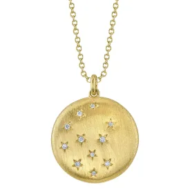 14K YELLOW GOLD DIAMOND FALLING STAR NECKLACE