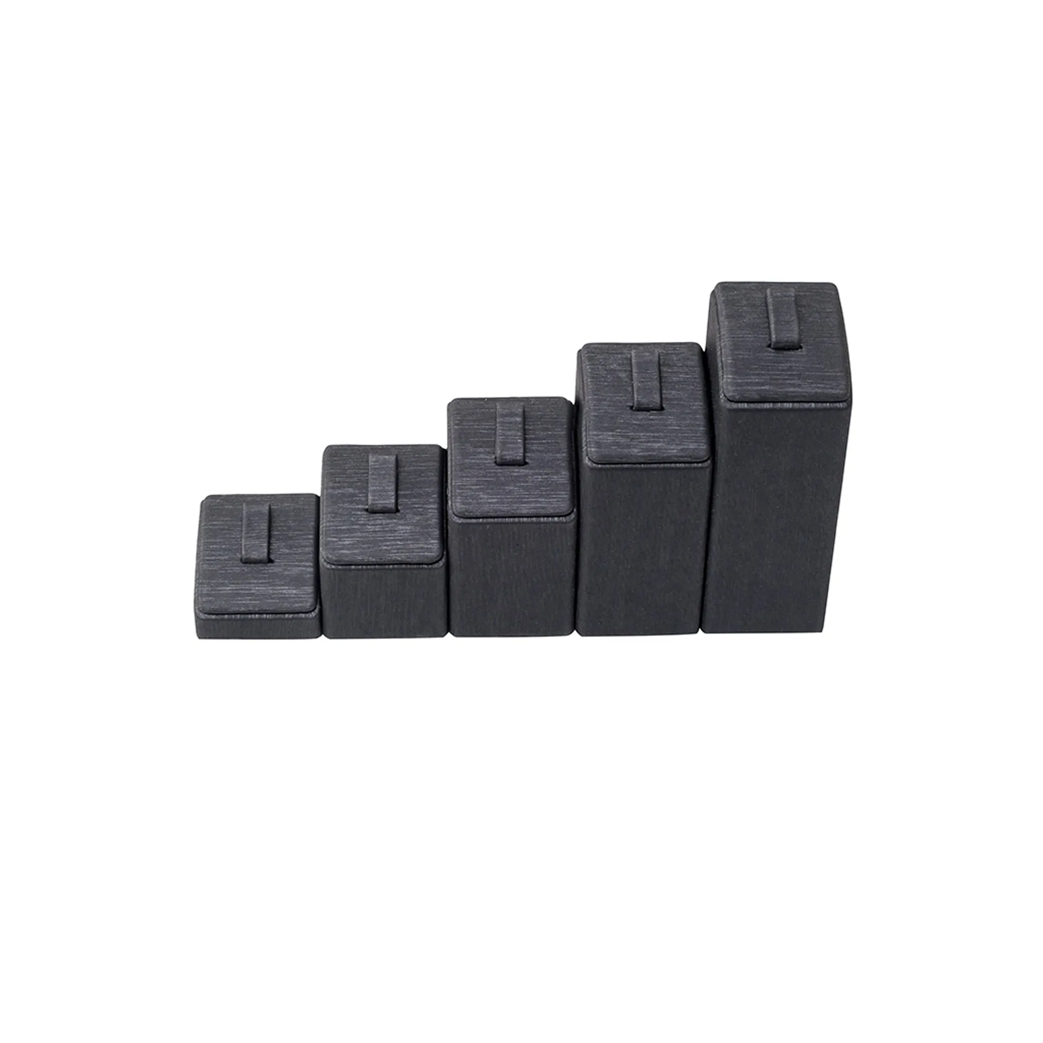 5 Tier Ring Stand Black Leatherette