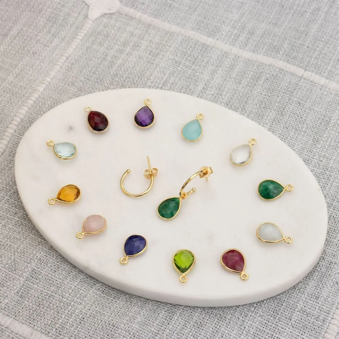 Amethyst Hoop Earrings | Rose Gold | February Birthstone
