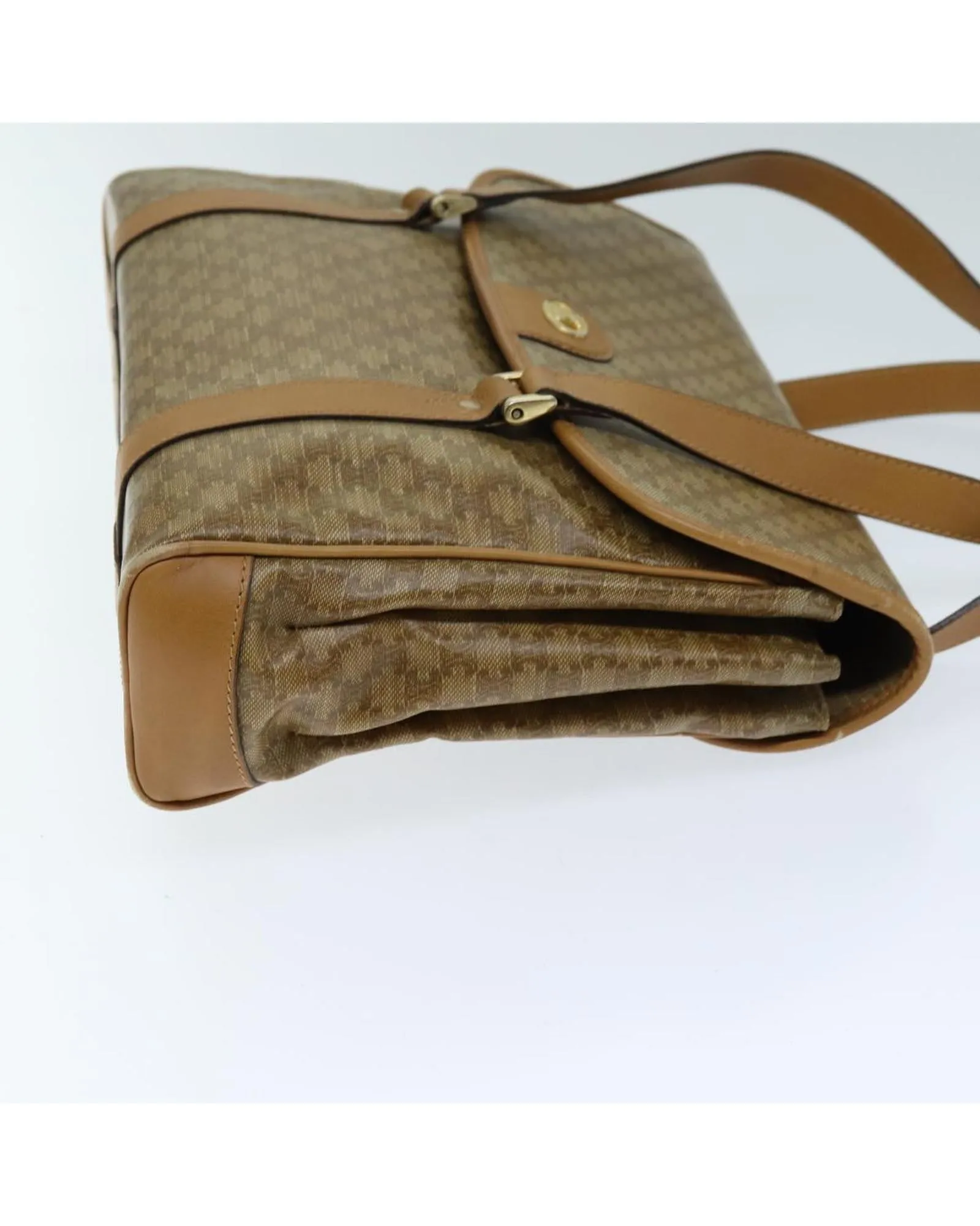 Authentic Macadam Canvas Beige Hand Bag by Celine