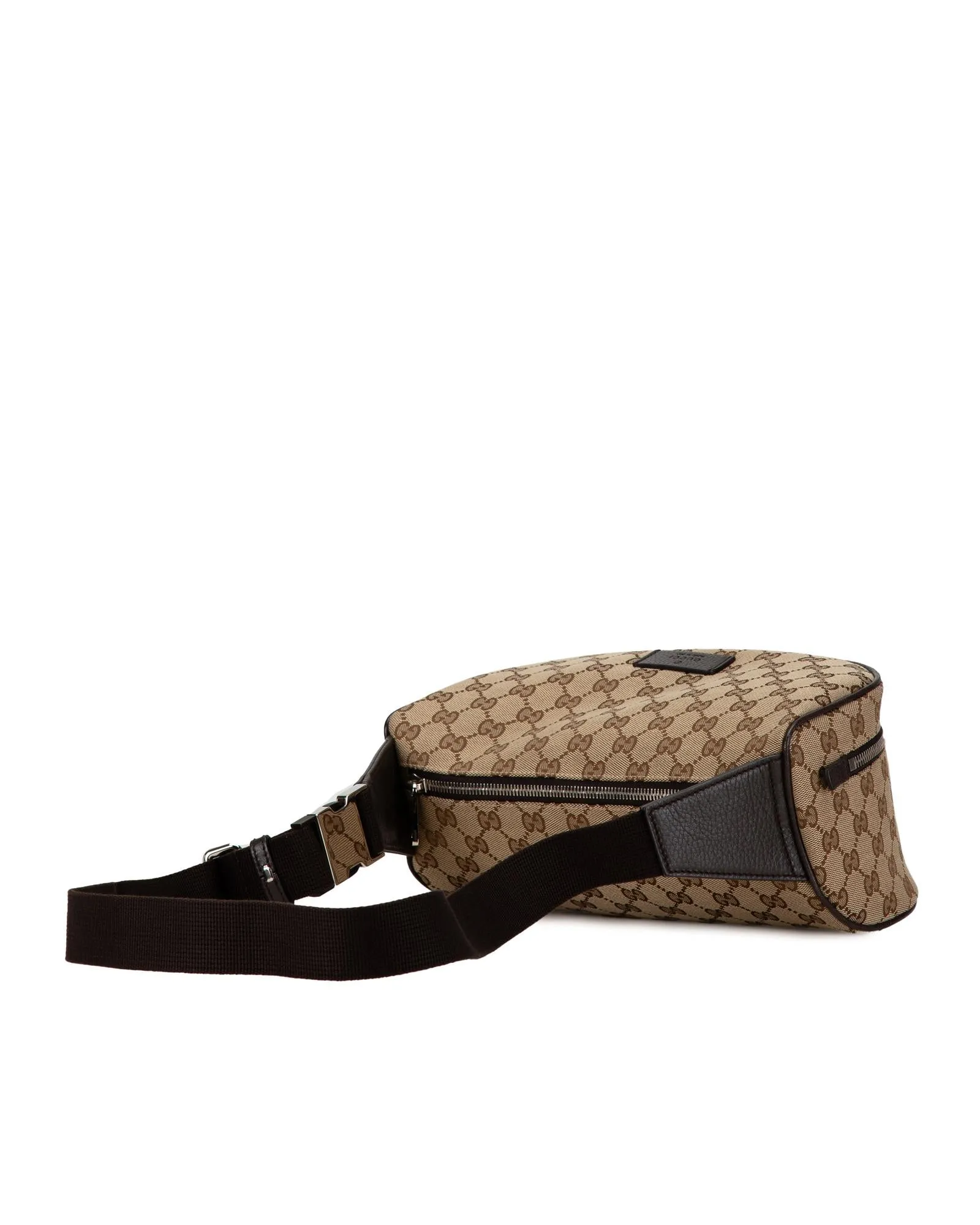 Canvas Waist Pouch with Adjustable Strap and Multiple Zip Pockets