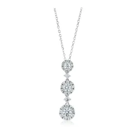 Celeste Round Brilliant Pendant with 0.63 carats* of diamond simulants in 10 carat white gold