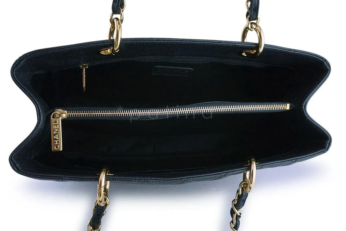 Chanel Black Caviar Classic Grand Shopper Tote GST Shopping Bag GHW