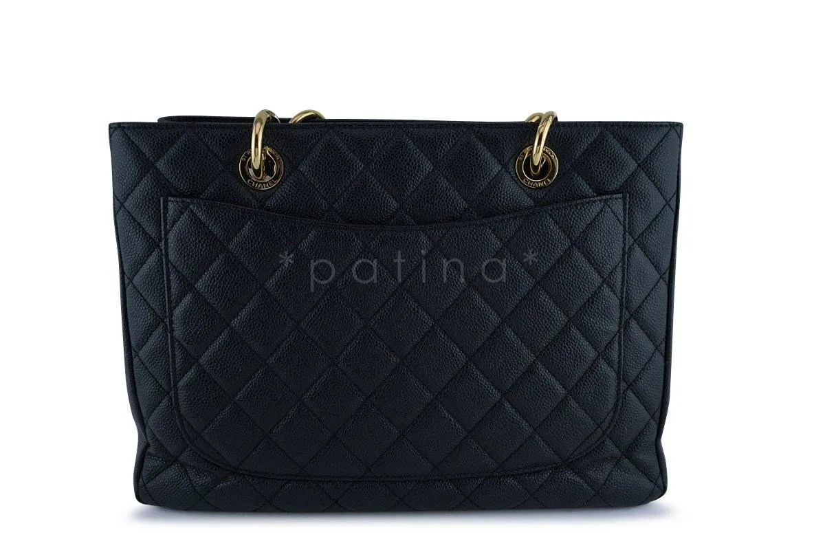 Chanel Black Caviar Classic Grand Shopper Tote GST Shopping Bag GHW