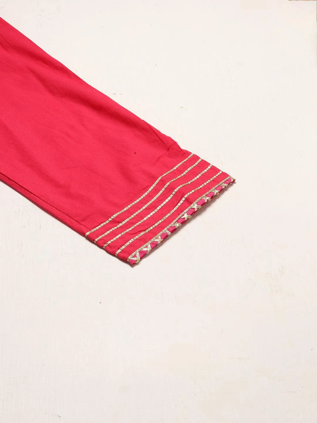 Ethnic Printed & Embroidered A-Line Kurta with Pants & Dupatta - Multi