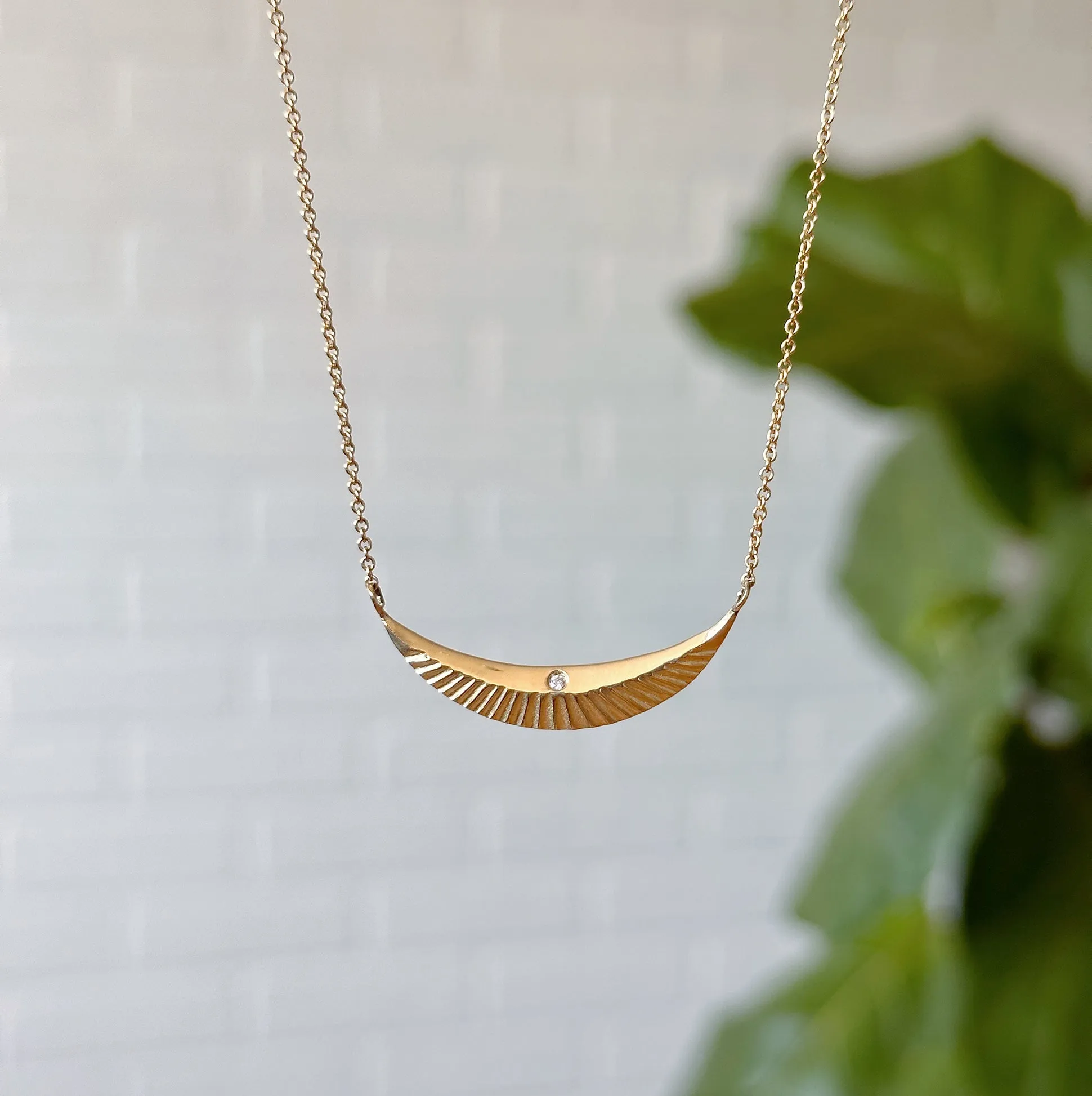 Gold and Diamond Icarus Necklace