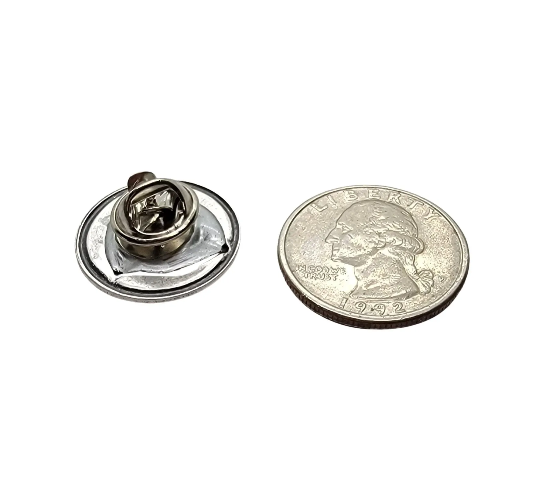 Handmade Antique Silver Caduceus Medical Symbol Lapel Pin Tie Tack