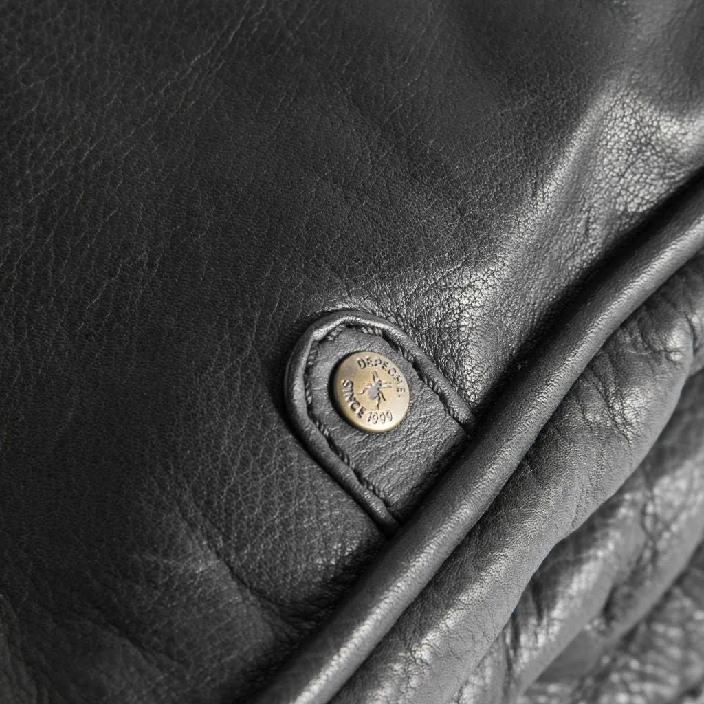 Large workbag in soft leather / 12012 - Black (Nero)