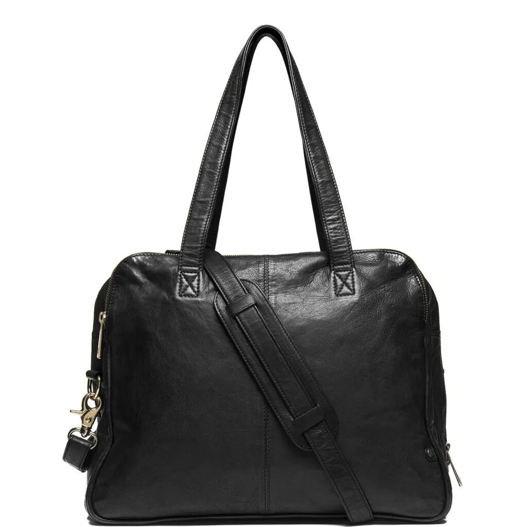 Large workbag in soft leather / 12012 - Black (Nero)
