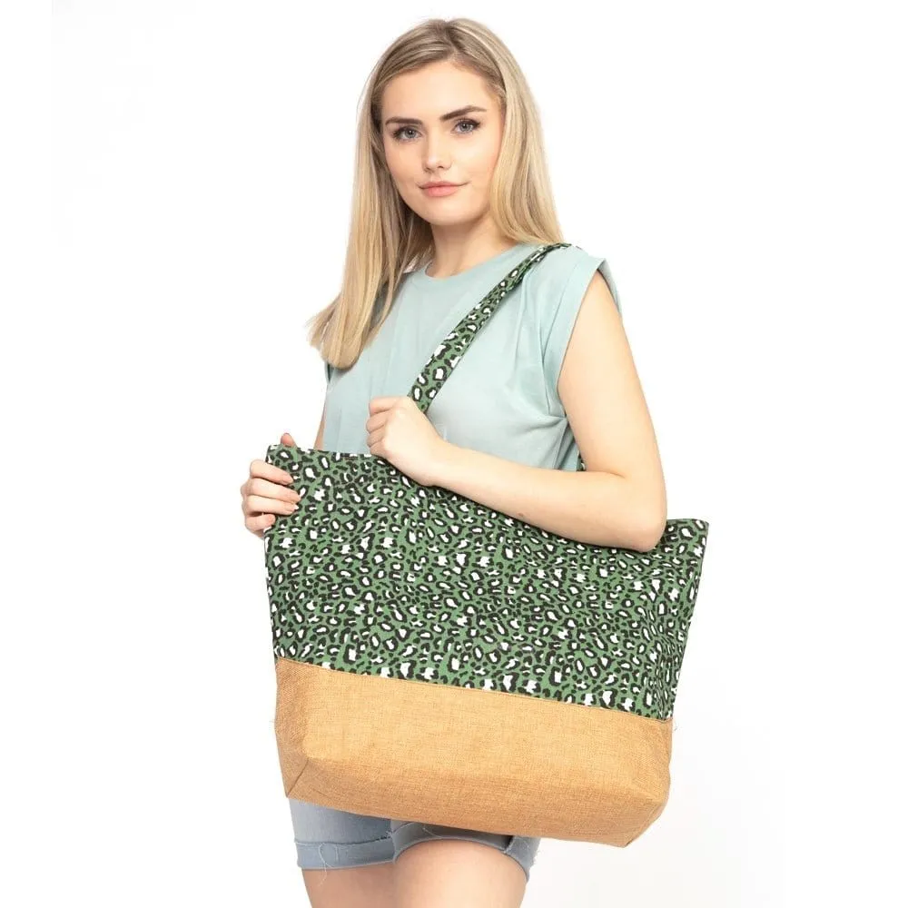 MB0082 Leopard Print Tote Bag