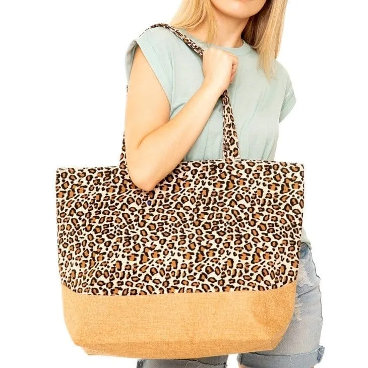 MB0082 Leopard Print Tote Bag