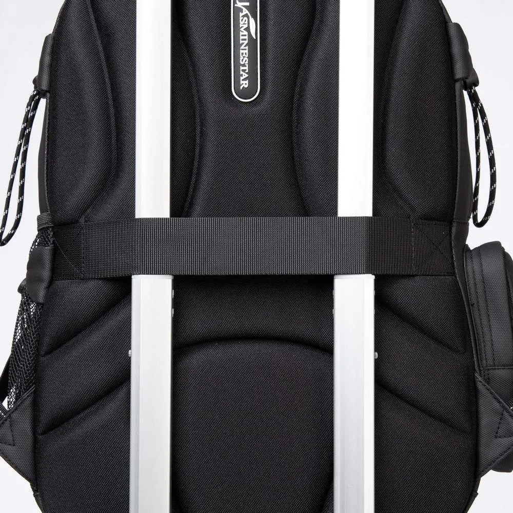 (NET) Black Backpack With Lunch Box & Pencil Bag Set Of 3 Pcs
