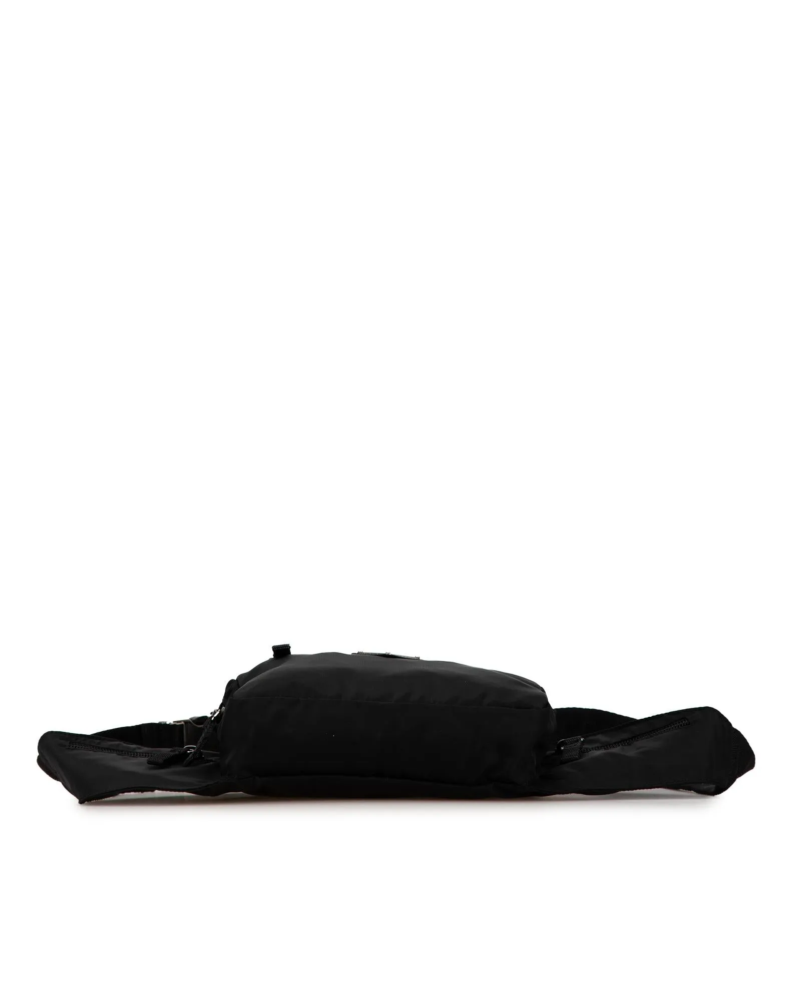 Nylon Belt Bag with Multiple Zip Pockets and Adjustable Strap