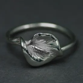 Peace Lily Sterling Silver Ring