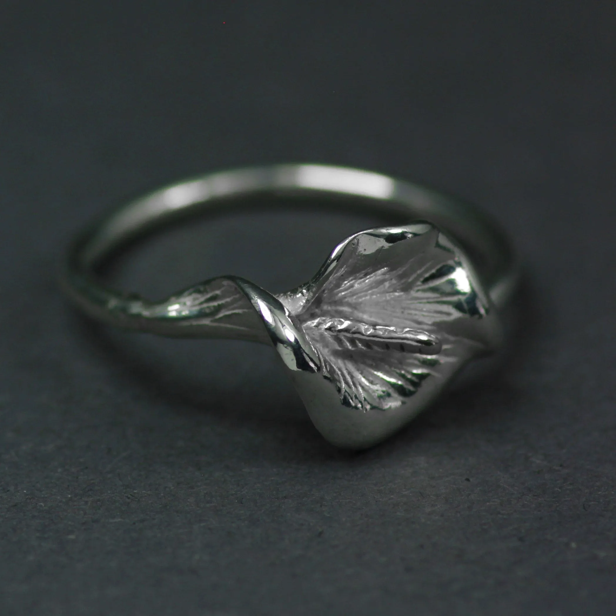 Peace Lily Sterling Silver Ring