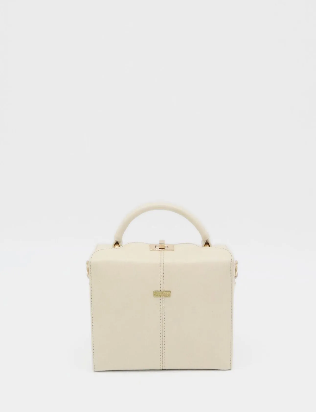 Purpose small cross body clutch in off white leather women's bag