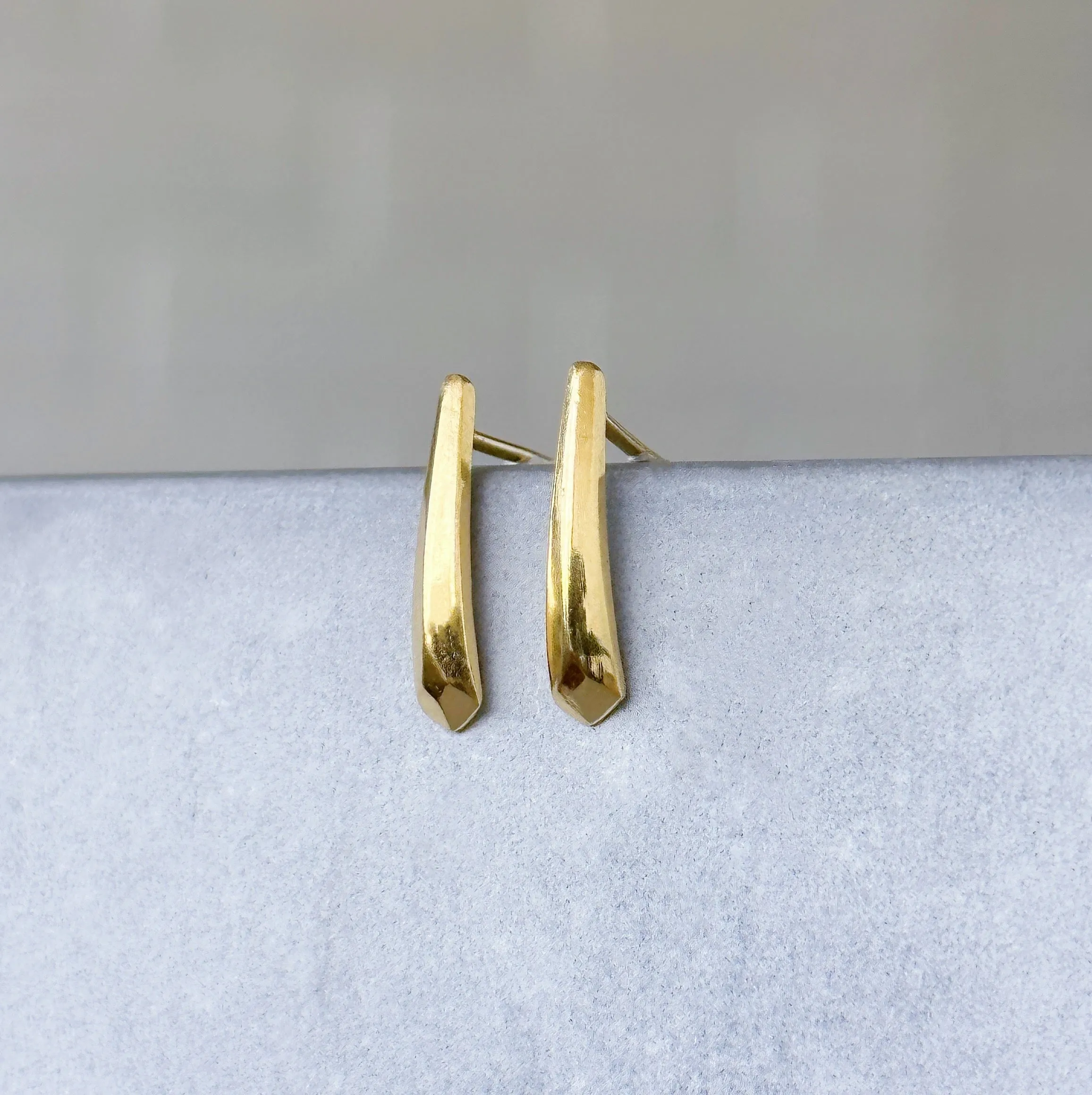 Vermeil Tapered Fragment Stud Earrings