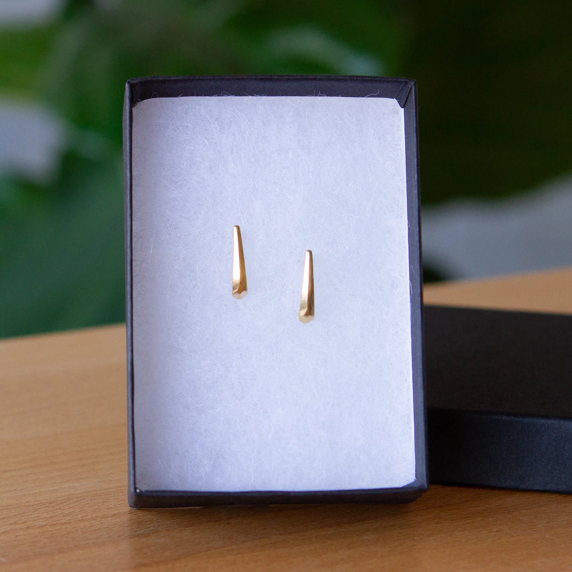 Vermeil Tapered Fragment Stud Earrings
