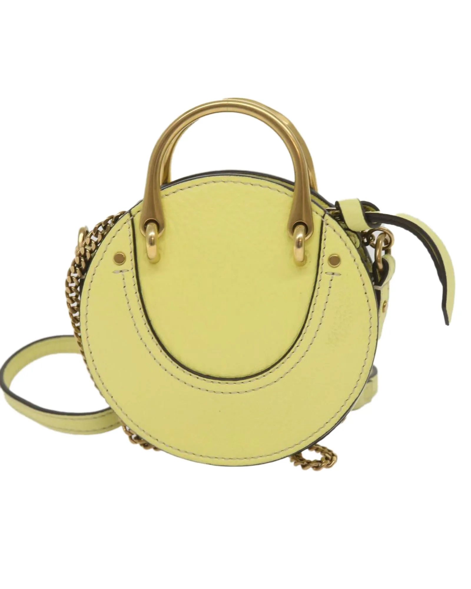 Yellow Suede Leather 2-Way Hand Bag