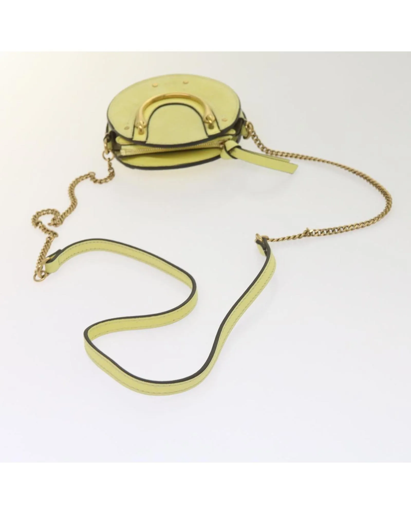 Yellow Suede Leather 2-Way Hand Bag